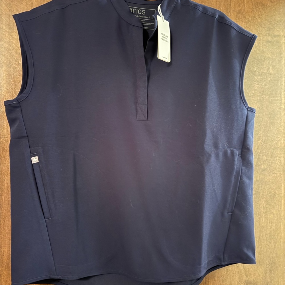 Figs Blue Tank Top Sleeveless Shirt